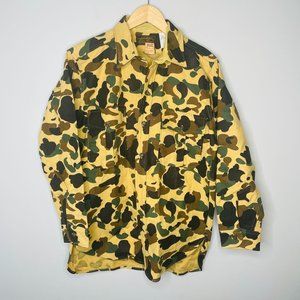 NWT VTG Eddie Bauer Camo Shacket Mens M MI USA Two Chest Pockets